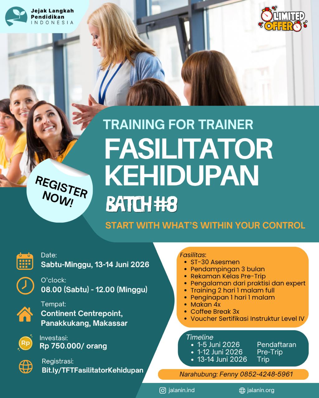 Training for Trainer Fasilitator Kehidupan Batch #8 Sukses Digelar di Makassar